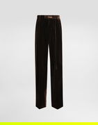 Dolce & Gabbana Smooth Velvet Pleated Trousers