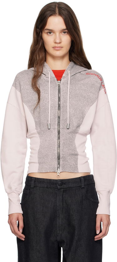 Mikina Eckhaus Latta Eckhaus Latta Snatched Zip-Up Hoodie Ružová | 4000-EL-PF25-P -, 0