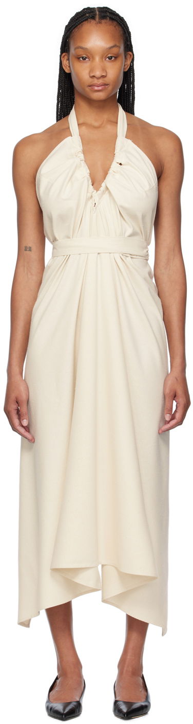 Baserange Node Halter Neck Maxi Dress