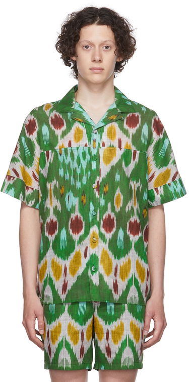 Košeľa Erdem Erdem Philip Ikat Print Resort Shirt Zelené | MV22_503MIGCL PHILIP SHIRT, 0