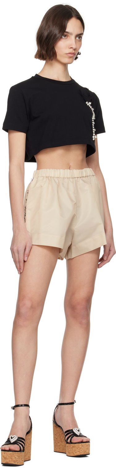 Tričko Area AREA Crystal Rosette Cropped T-Shirt Čierna | SS25AWTS0028FA02, 3