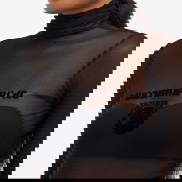 Mikina Jean Paul Gaultier Mesh Turtle Neck Flocked Earth Čierna | 24-27-U-TO187I-T001-0000, 5