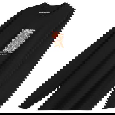 Tričko Maharishi Tiger Dragon Miltype Graphic Long Sleeve T-Shirt, Size Large Čierna | 1490-BLK, 0