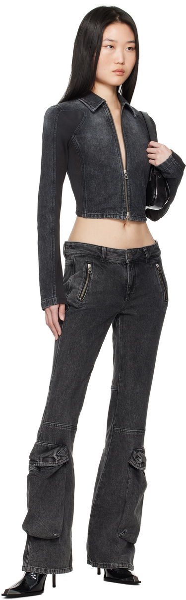 Cargo nohavice Diesel Black D-Poky-S Low Rise Cargo Jeans Čierna | A14739 0CBDH D-POKY-S PANTALON, 3
