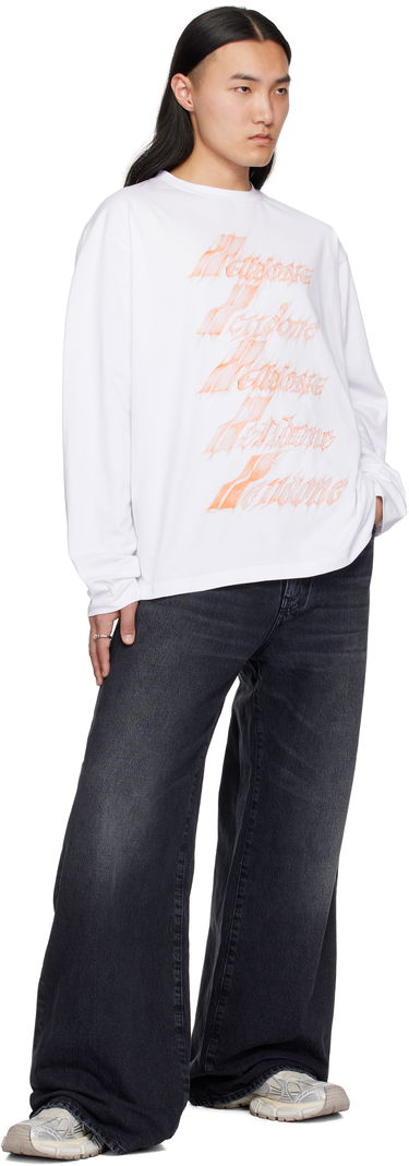 Sveter We11done We11done Spark Logo Long Sleeve T-Shirt Biela | WD-TT0-25-752-U-WH, 3