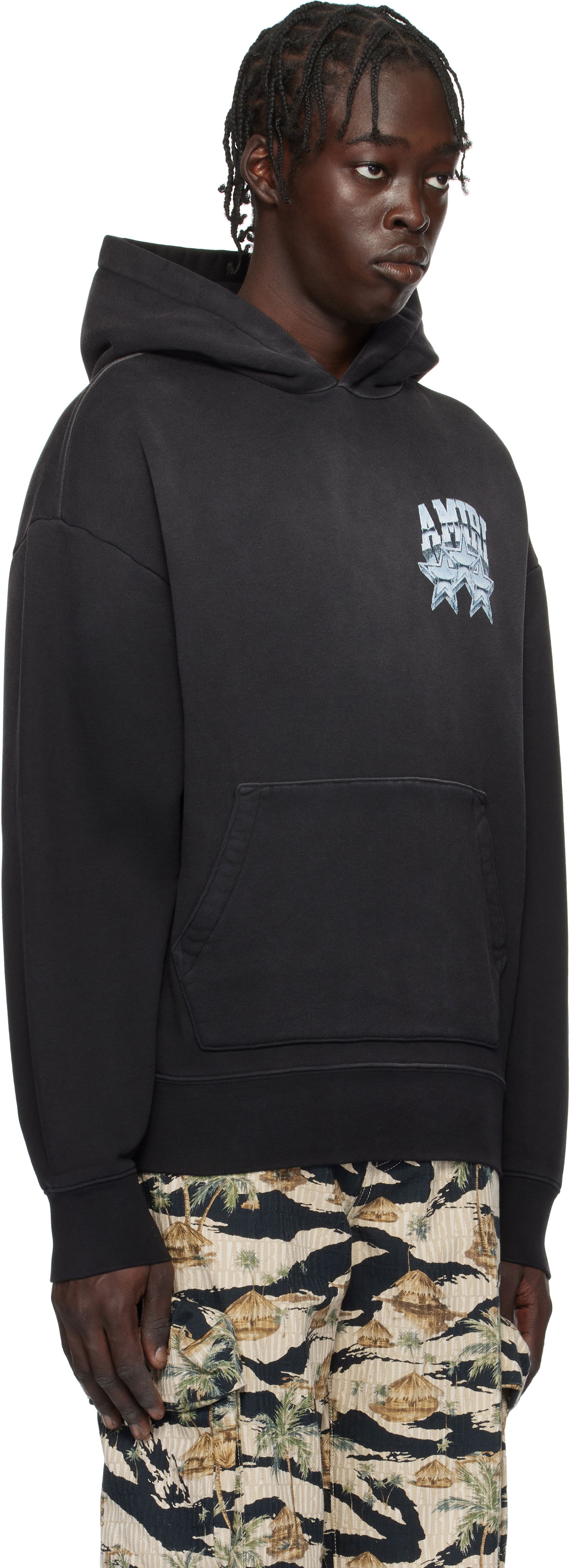 Mikina AMIRI Championship Graphic Print Cotton-Jersey Hoodie Čierna | AMJYHD1087, 1