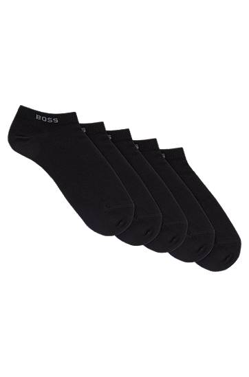 Ponožky BOSS Five-pack of BOSS ankle socks with logo Čierna | 50514840