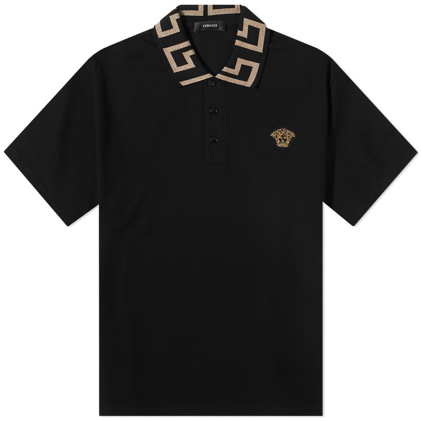 Košeľa Versace Medusa Greca Polo Čierna | A87402-1A06199-1B000