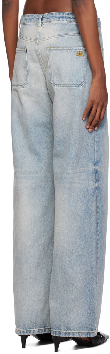 Džínsy Courrèges Multiflex Wide Leg Jeans Modrá | 124DPA187DE0016, 2