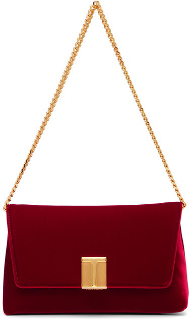 Kabelka Tom Ford TOM FORD Velvet Mini Bag Červená | L1886-TVE001X, 0