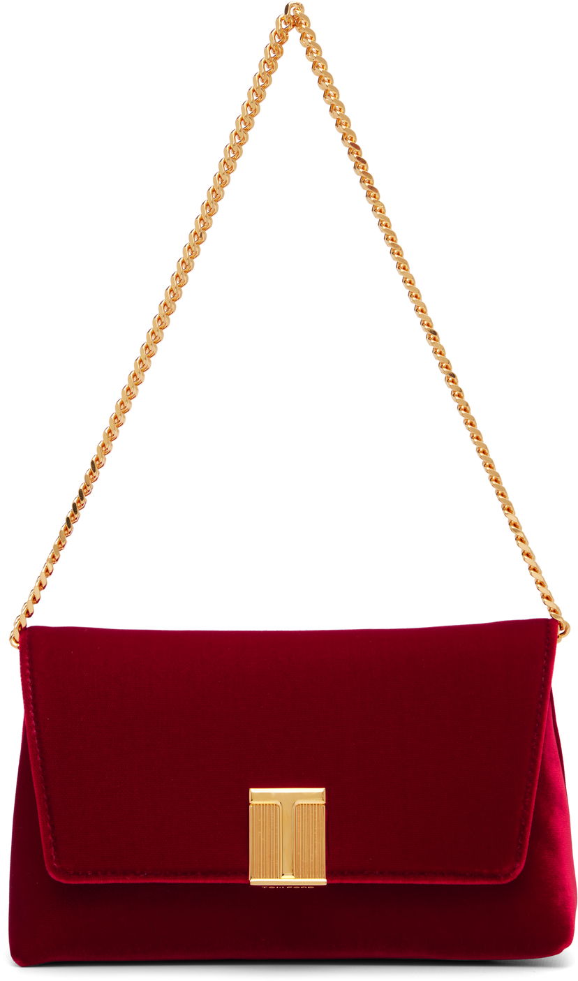 Kabelka Tom Ford TOM FORD Velvet Mini Bag Červená | L1886-TVE001X