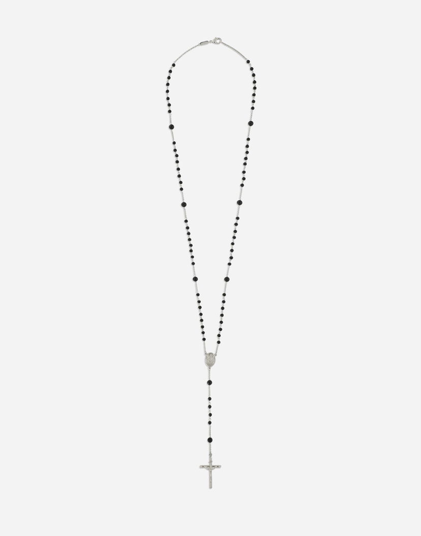 Náhrdelník Dolce & Gabbana Dolce & Gabbana Rosary Necklace with Cross Čierna | WNP4C3W111187655