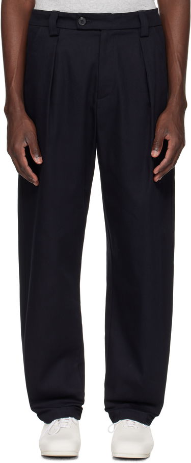 Nohavice A.P.C. A.P.C. Renato Pleated Trousers Navy | COFCO-H08428, 0