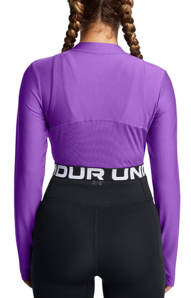 Tričko Under Armour HeatGear Rib 1/4 Zip Long Sleeve Shirt Fialová | 1388692-525, 1