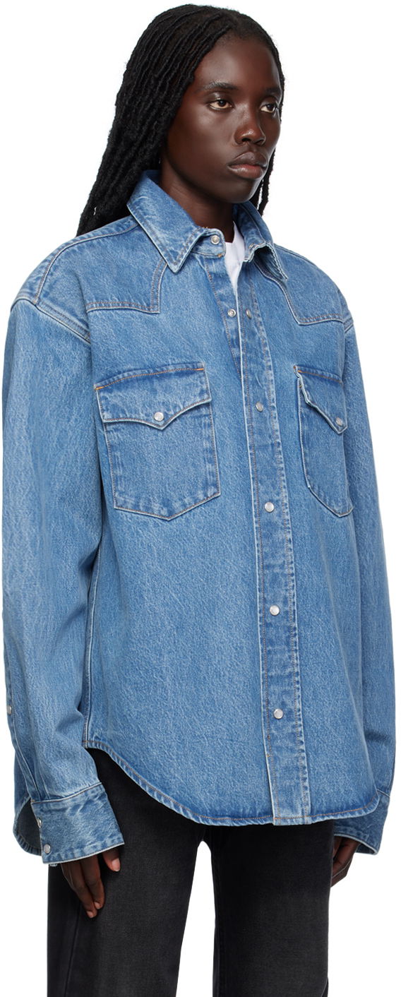 Košeľa VETEMENTS Flap Pocket Denim Shirt Modrá | VL18SH250N, 1