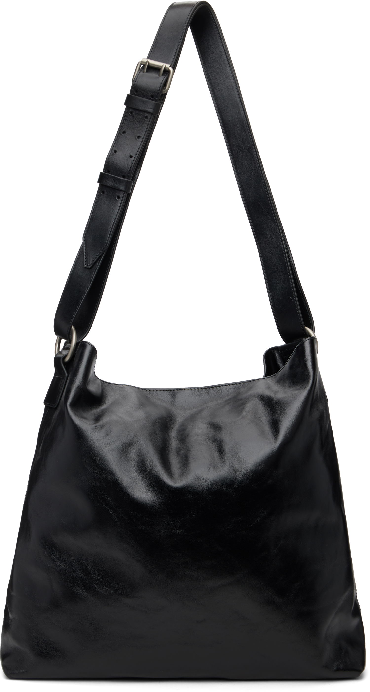 Taška cez rameno Dries Van Noten Dries Van Noten Leather Messenger Bag Čierna | 252-021516-151, 0