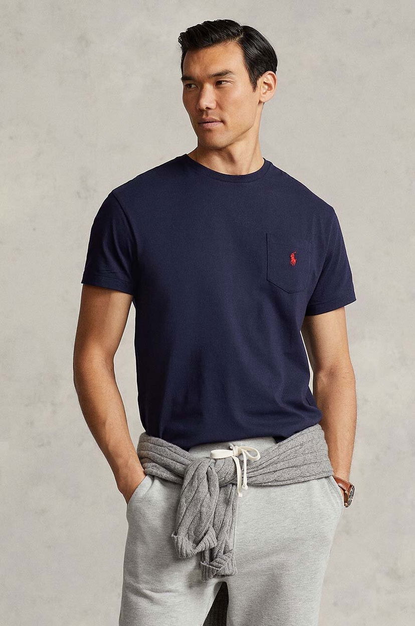 Tričko Polo by Ralph Lauren Polo Ralph Lauren T-Shirt with Pocket Navy | 710707095