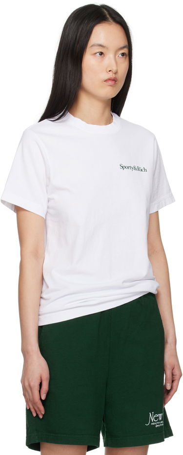 Tričko Sporty & Rich Sporty & Rich Drink More Water T-Shirt Biela | TO043606300WH01, 4