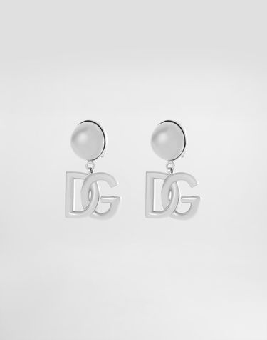 Náušnice Dolce & Gabbana Clip-on Metal Earrings with DG Logo Metalická | WEN6P6W111187655, 1