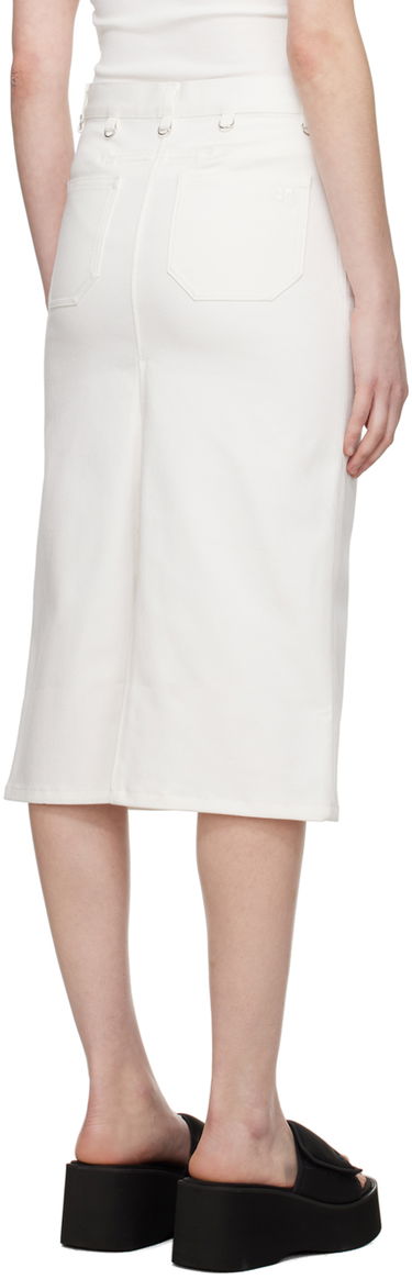 Sukňa Courrèges Courrèges Multiflex Denim Button-Front Skirt Biela | 124DJU155DE0022, 2