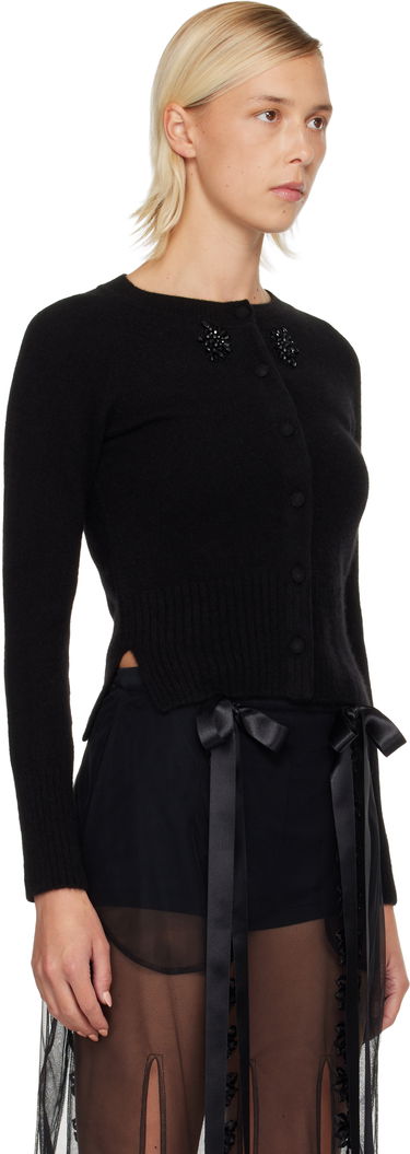 Sveter Simone Rocha Simone Rocha Embellished Cashmere Cardigan Čierna | COMK3B 0667, 1