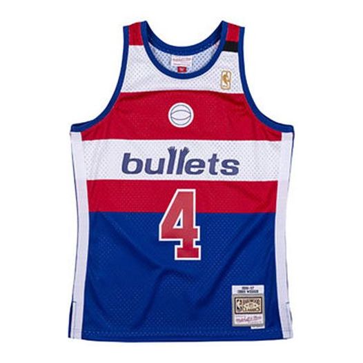 Dres Mitchell & Ness Mitchell & Ness Bullets Basketball Jersey Modrá | SMJYCP19069-WBURYRD96CWE, 0