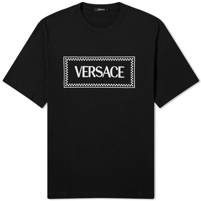 Tričko Versace Men's Tiles Embroidered Tee Black Čierna | 1011694-1A08584-1B000