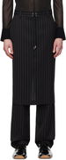 Jean Paul Gaultier 'The Lace-Up Suit' Pinstripe Trousers
