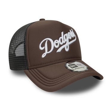 Šiltovka New Era MLB Foam Script 9FORTY Trucker LA Dodgers Adjustable Hat Hnedá | 60691183, 2
