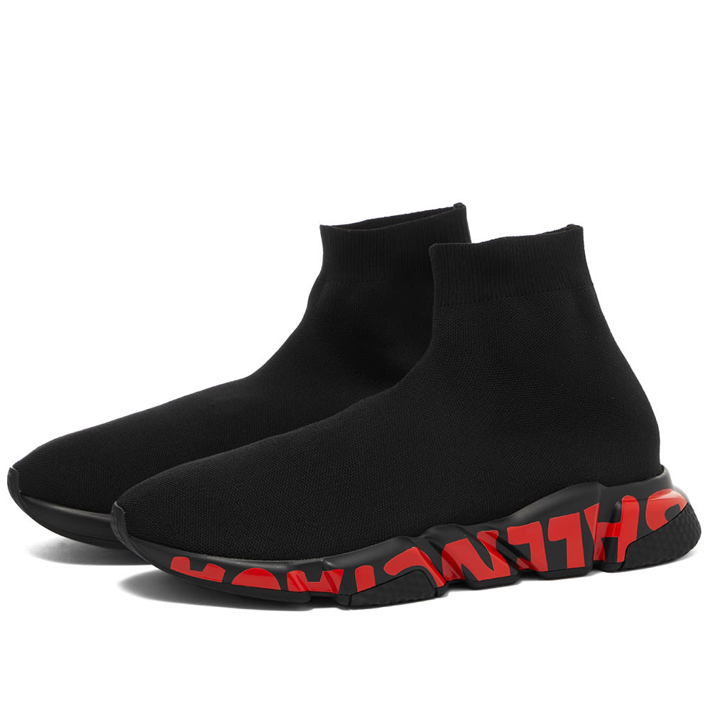 Tenisky a topánky Balenciaga Graffiti Sole Speed Runner Čierna | 645334-W2DBY-1016, 1