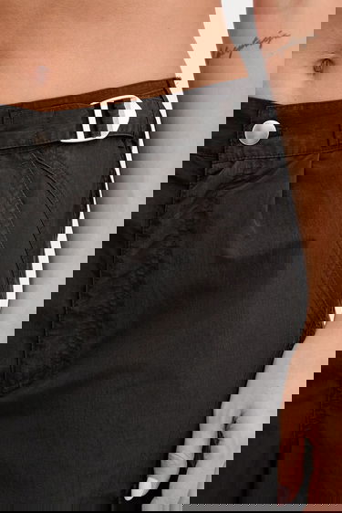 Cargo nohavice Puma High-Waisted Wide-Leg Cargo Pants Čierna | 632507, 4