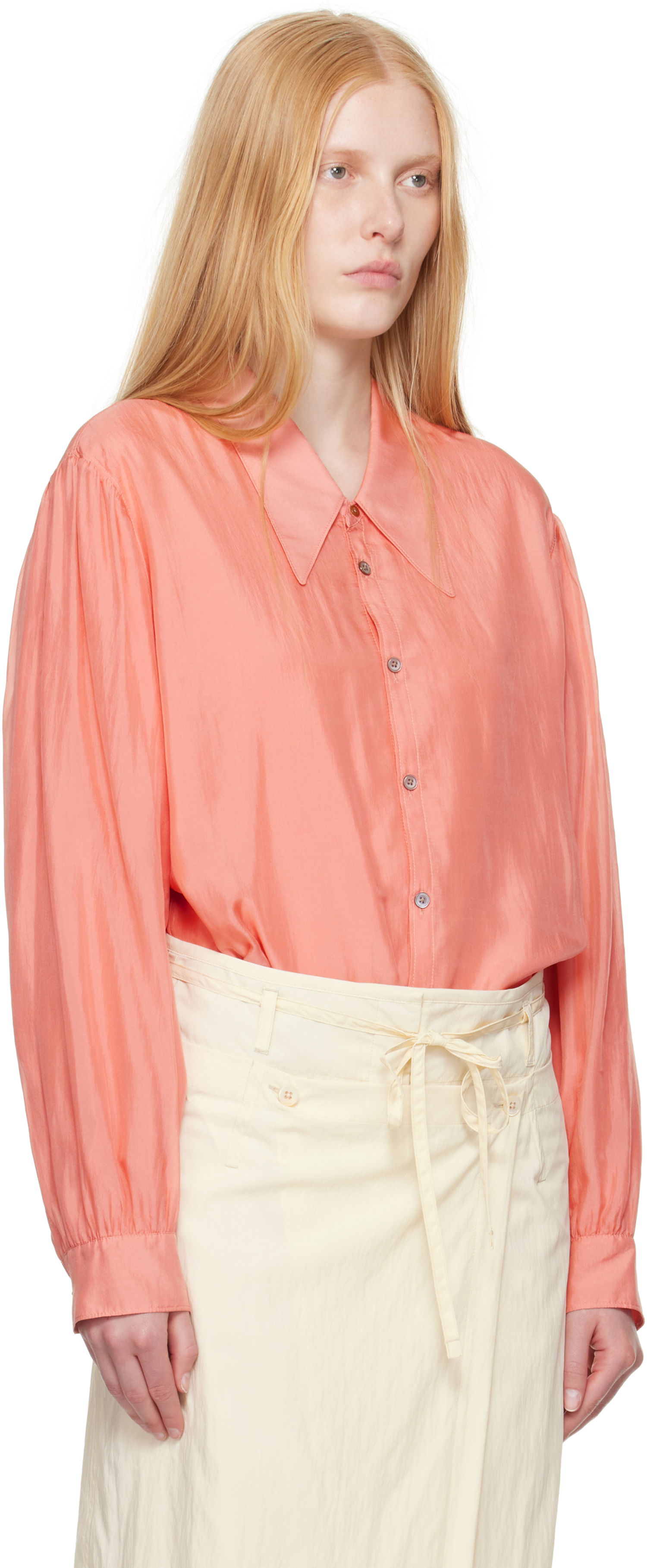 Košeľa LEMAIRE Lemaire Pointed Collar Shirt Ružová | SH1151 LF1373, 1