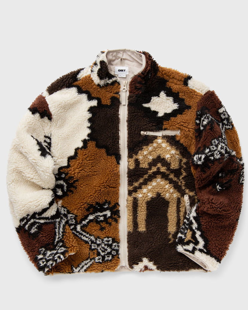 Bunda OBEY Moroccan Rug Sherpa Jacket Hnedá | 121800575-BWM