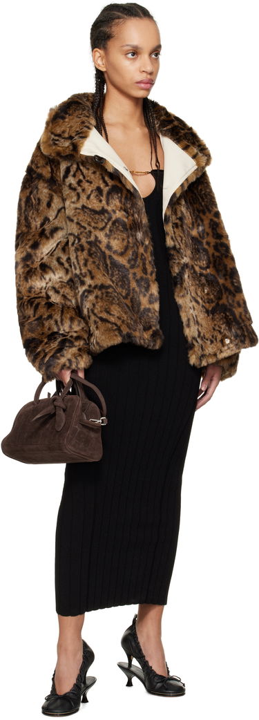 Kabelka Jacquemus Jacquemus Small Turismo Suede Croc-Embossed Bag Hnedá | 25E251BA416-3243, 3