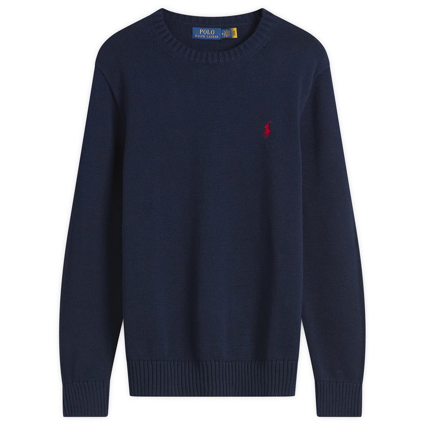 Sveter Polo by Ralph Lauren Cotton Knit Jumper Navy | 710810846-BLU
