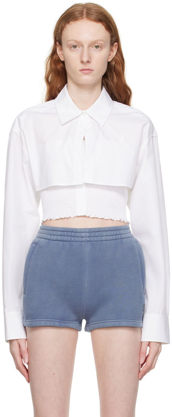 Košeľa Alexander Wang Layered Cropped Shirt Biela | 4WC3231407, 0