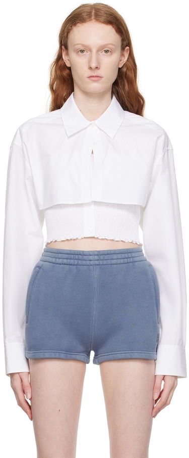 Košeľa Alexander Wang Layered Cropped Shirt Biela | 4WC3231407, 0