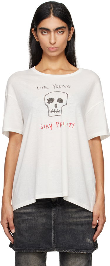 Tričko R13 R13 'Die Young Stay Pretty' T-Shirt Biela | R13WK141-K114B, 0
