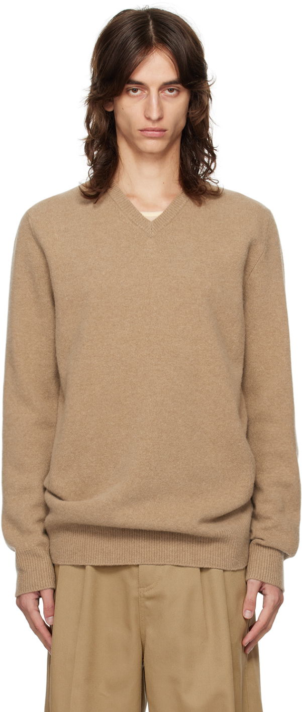Sveter Maison Margiela V-Neck Sweater Hnedá | S50HN0006 M13058, 0