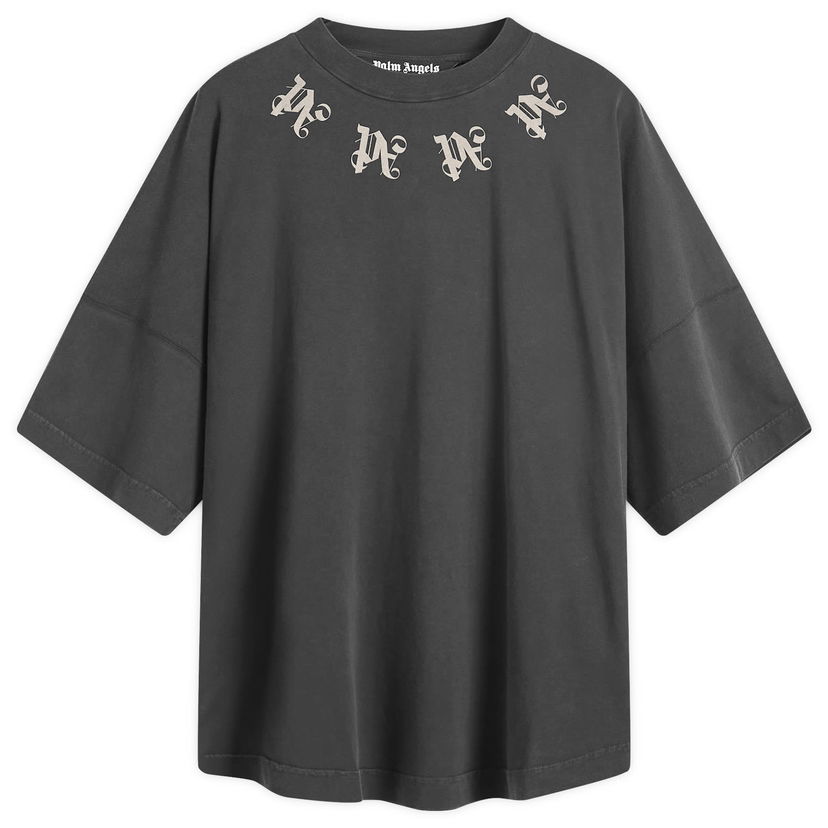 Tričko Palm Angels Oversized Monogram T-Shirt Čierna | PMAA002F24JER0071009