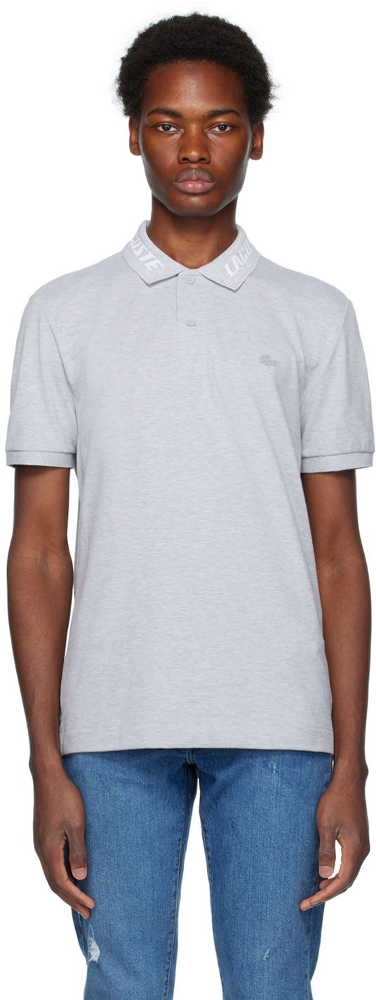 Polo tričko Lacoste Branded Polo Tee Šedá | PH9642_CCA, 0