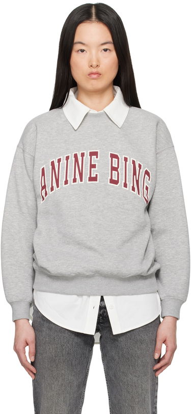 Sveter Anine Bing Anine Bing Spencer Sweatshirt Šedá | A-08-11451-GRM1, 0