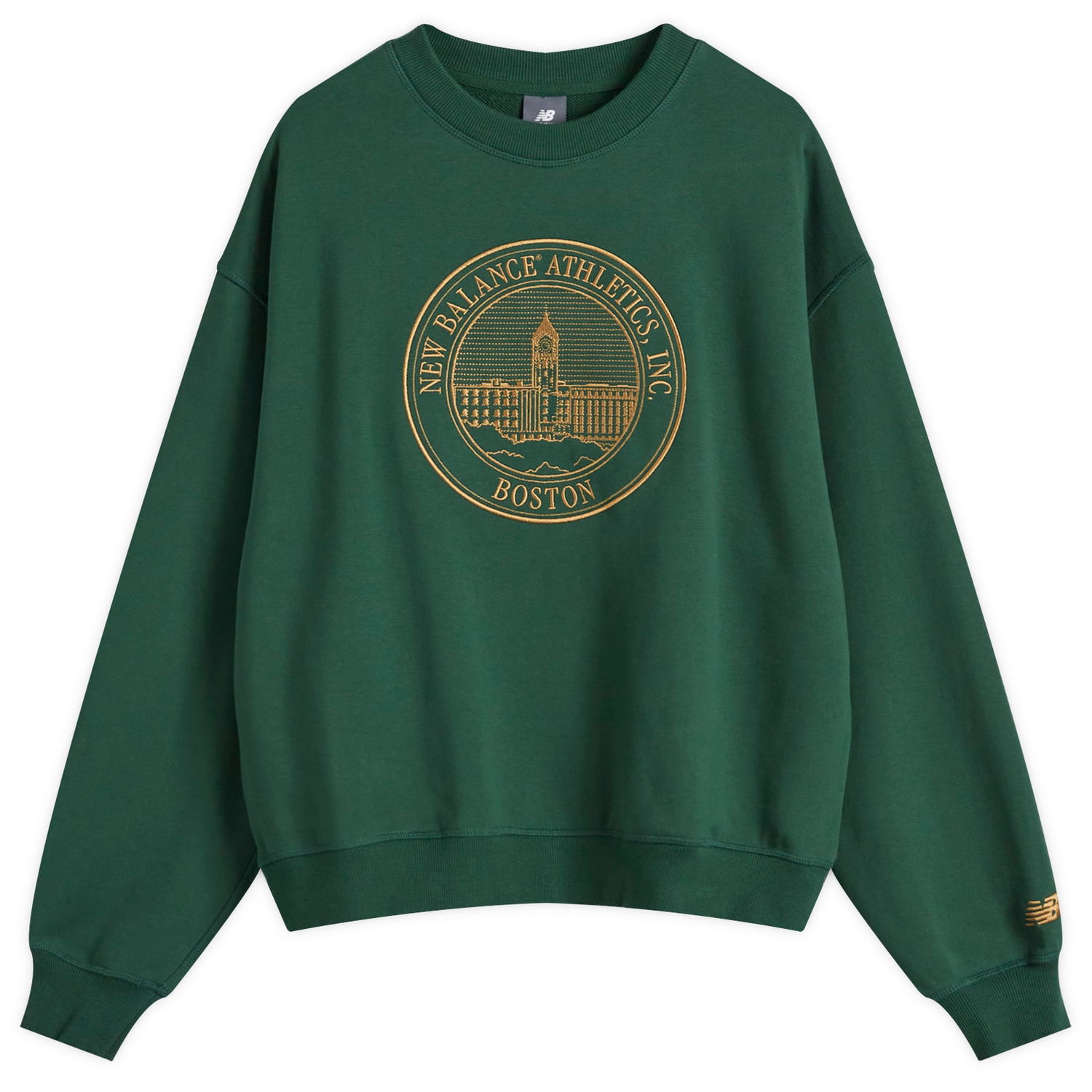 Mikina New Balance Varsity Oversized Crewneck Sweatshirt Zelené | WT43553-NWG, 0