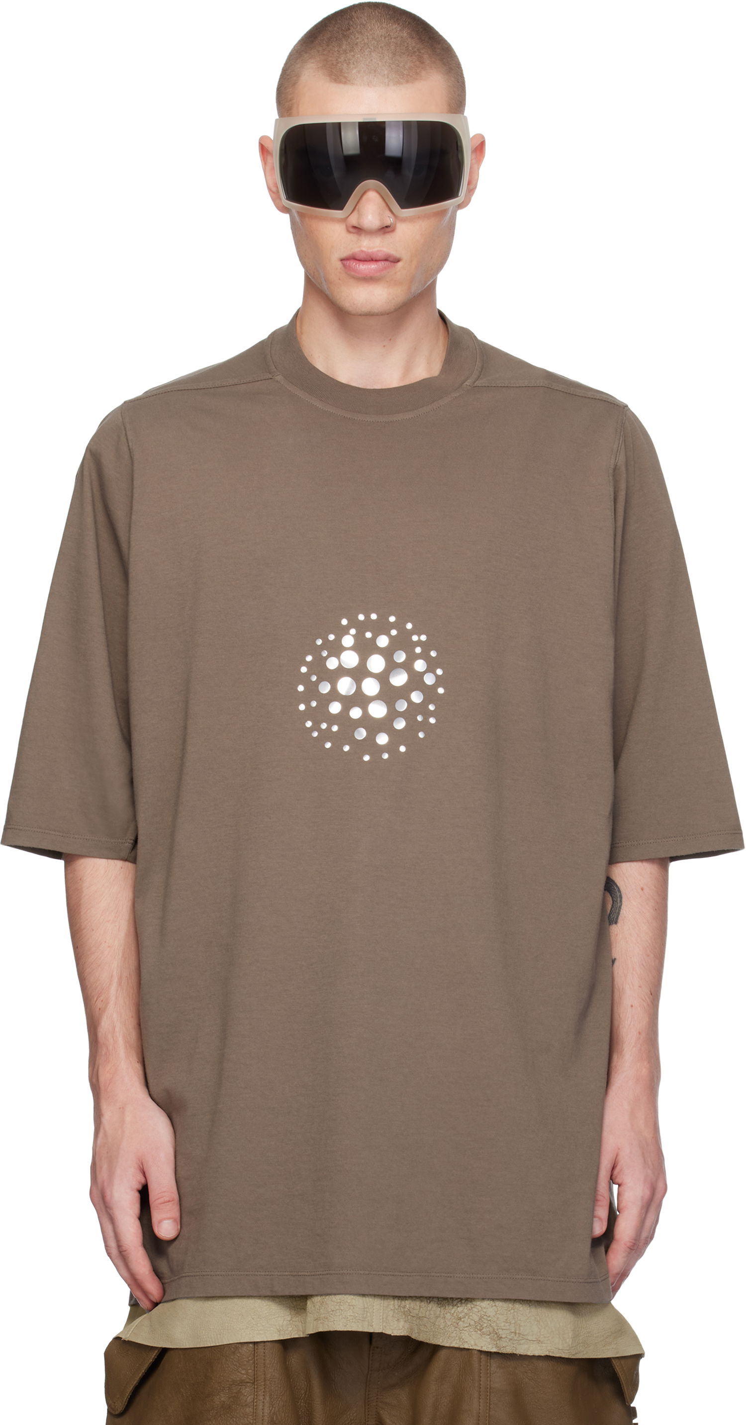 Tričko Rick Owens Jumbo T-shirt Béžová | RR02D6274 RNES3, 0