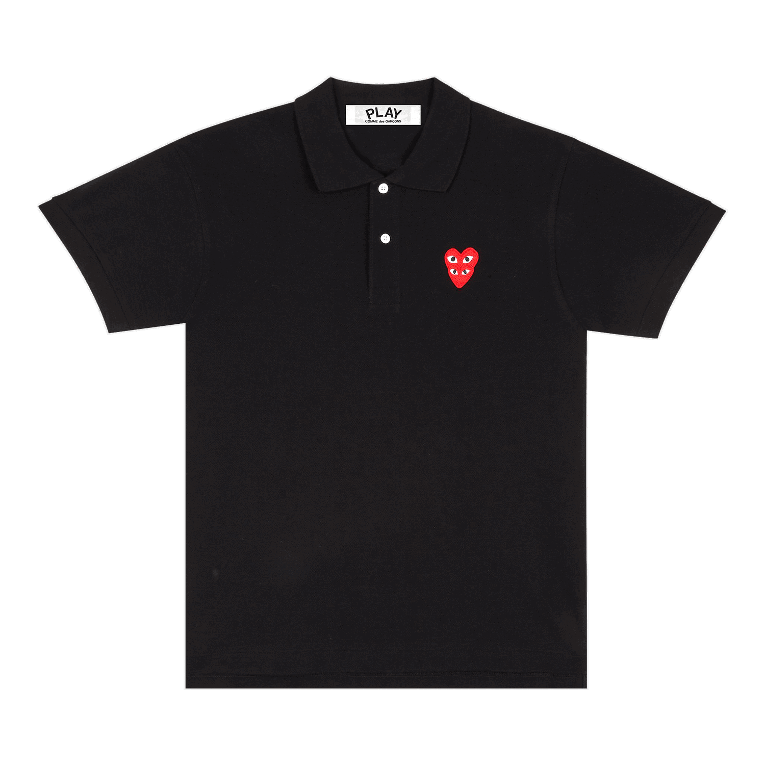 Polo tričko Comme des Garçons PLAY Polo with Red Heart Logo Čierna | AZ T290 051 1, 0