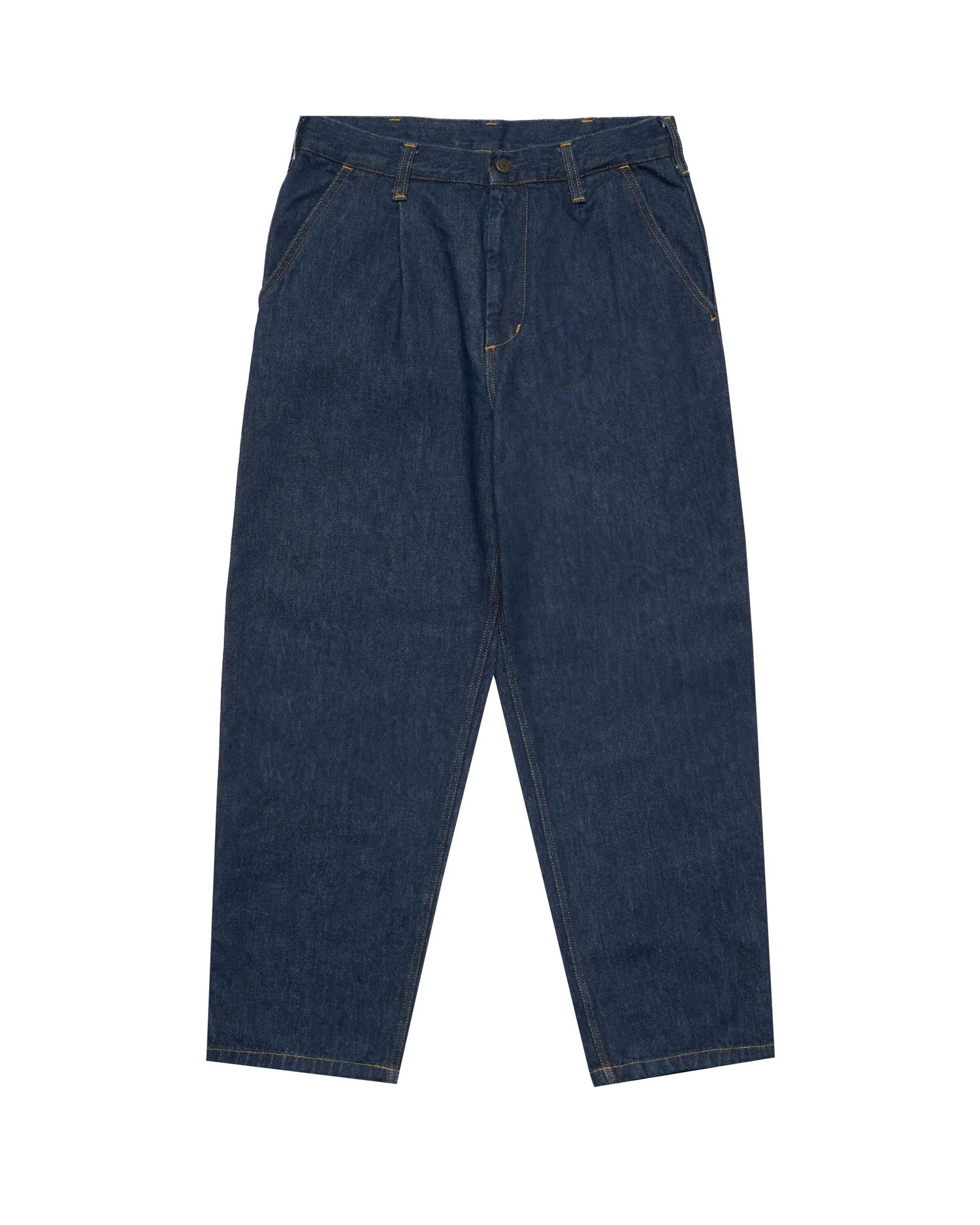 Džínsy Carhartt WIP Pleated Relaxed Fit Denim Pants Modrá | I034732-0102, 0