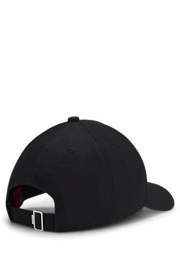 Šiltovka BOSS Cotton-Twill Baseball Cap with Metallic-Effect Embroidered Logo Čierna | 50550608, 1