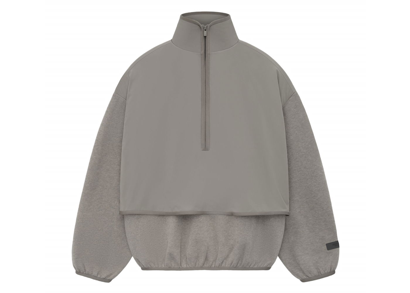 Core Collection Nylon Fleece Mockneck Dust/Heather Grey