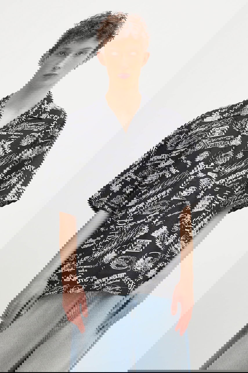 Košeľa Carhartt WIP Short Sleeve State Souvenir Relaxed Shirt Čierna | I034550.2ULXX, 0