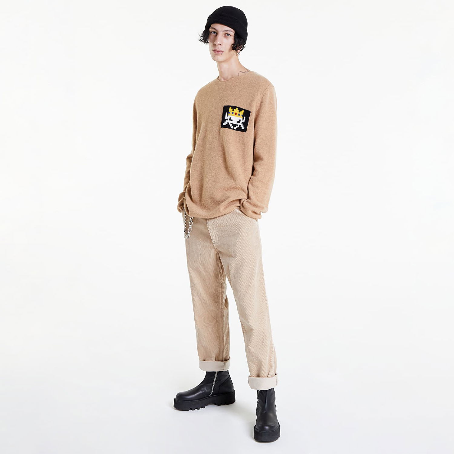 Sveter Comme des Garçons Shirt Sweater Knit Béžová | FJ-N006 Brown, 1